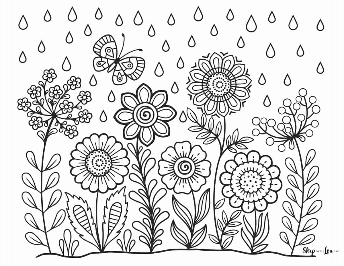 Garden Flowers Coloring Pages for Adults Unique 88