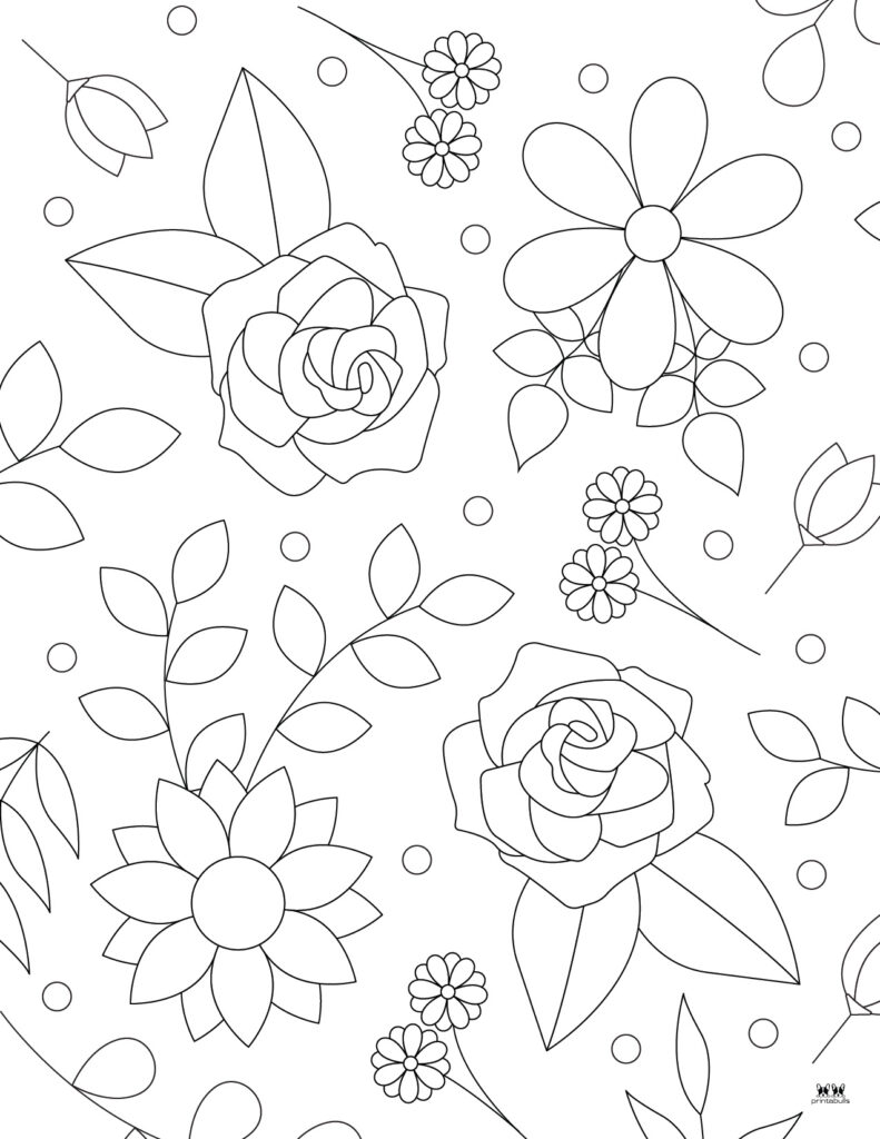 Garden Flowers Coloring Pages for Adults Unique 9