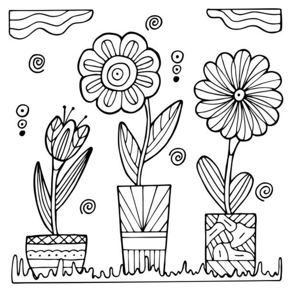 Garden Flowers Coloring Pages for Adults Unique 90