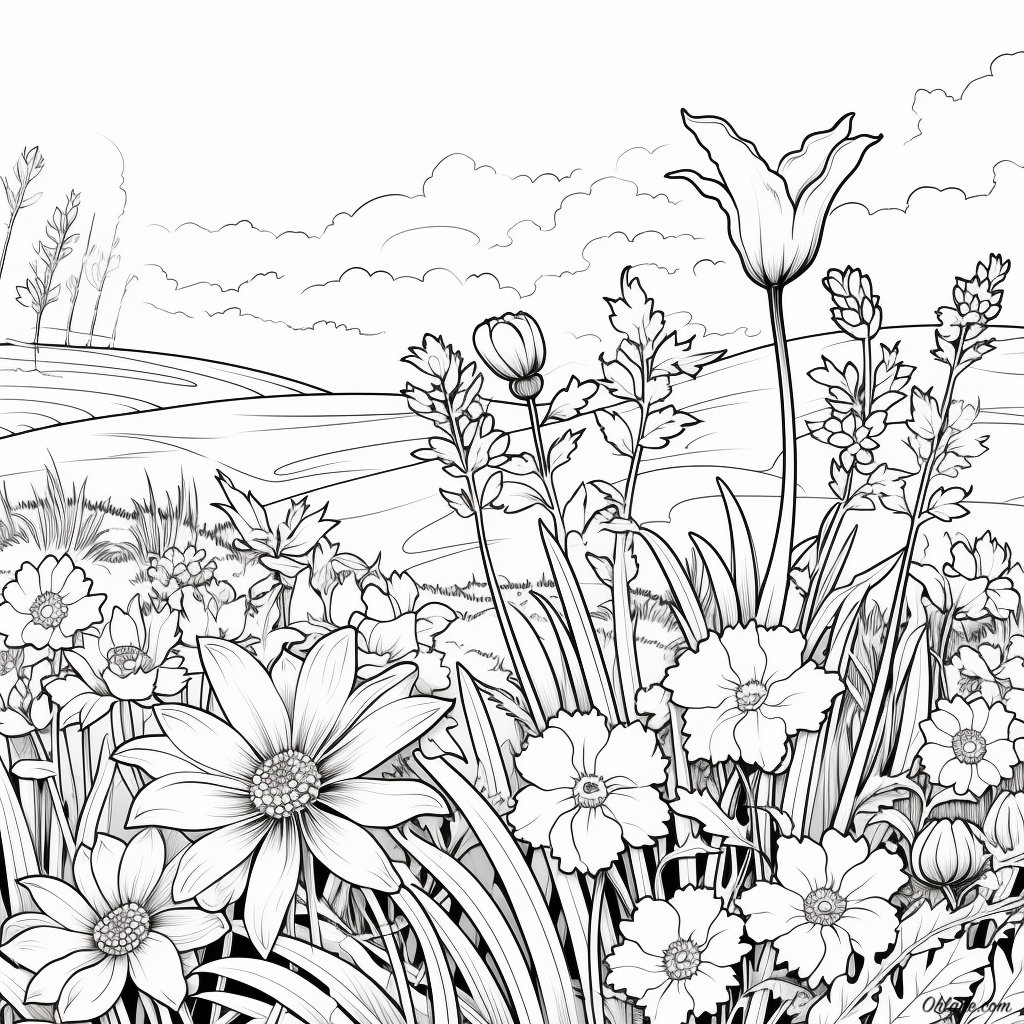 Garden Flowers Coloring Pages for Adults Unique 97