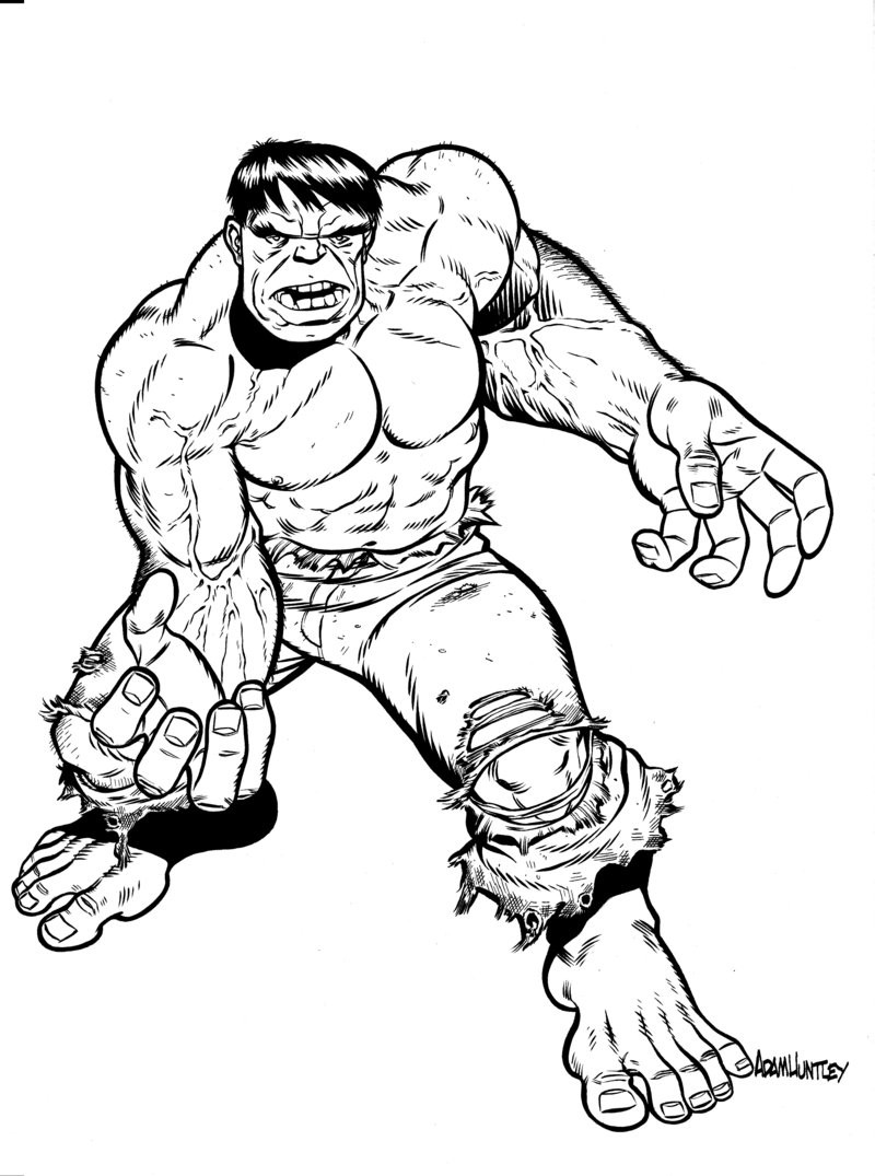 Hulk Coloring Pages Free Printable for Kids 1