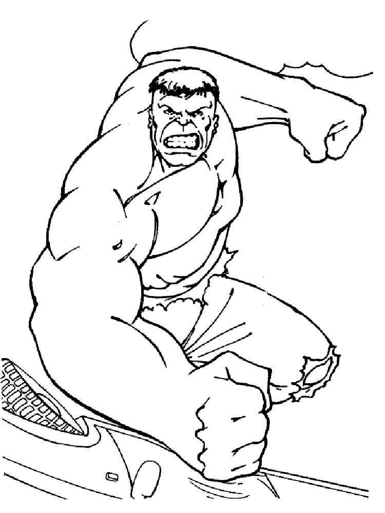 Hulk Coloring Pages Free Printable for Kids 10