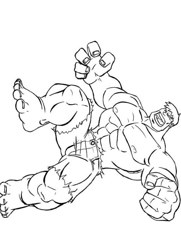 Hulk Coloring Pages Free Printable for Kids 100