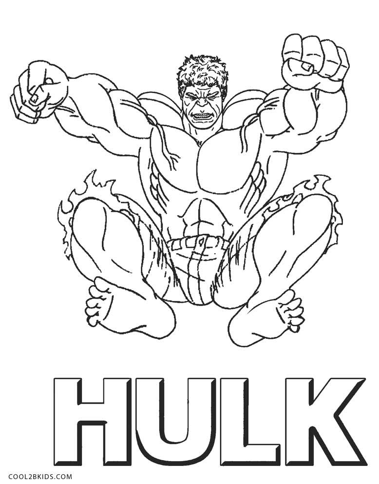 Hulk Coloring Pages Free Printable for Kids 11