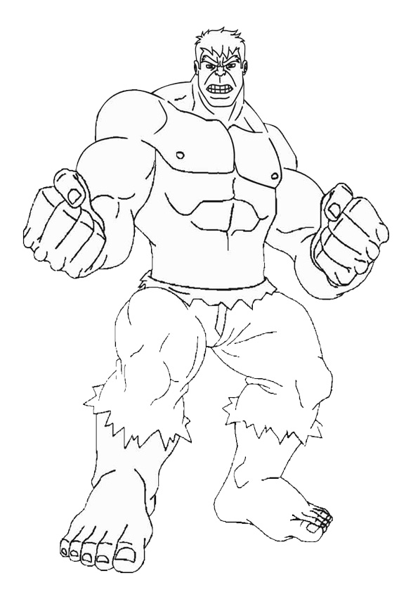 Hulk Coloring Pages Free Printable for Kids 15