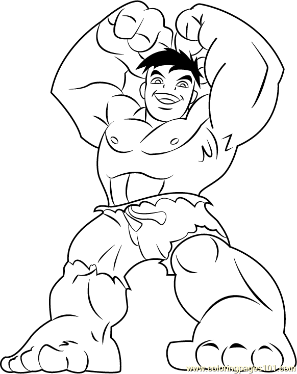 Hulk Coloring Pages Free Printable for Kids 17