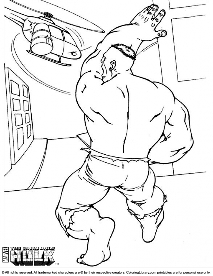 Hulk Coloring Pages Free Printable for Kids 18