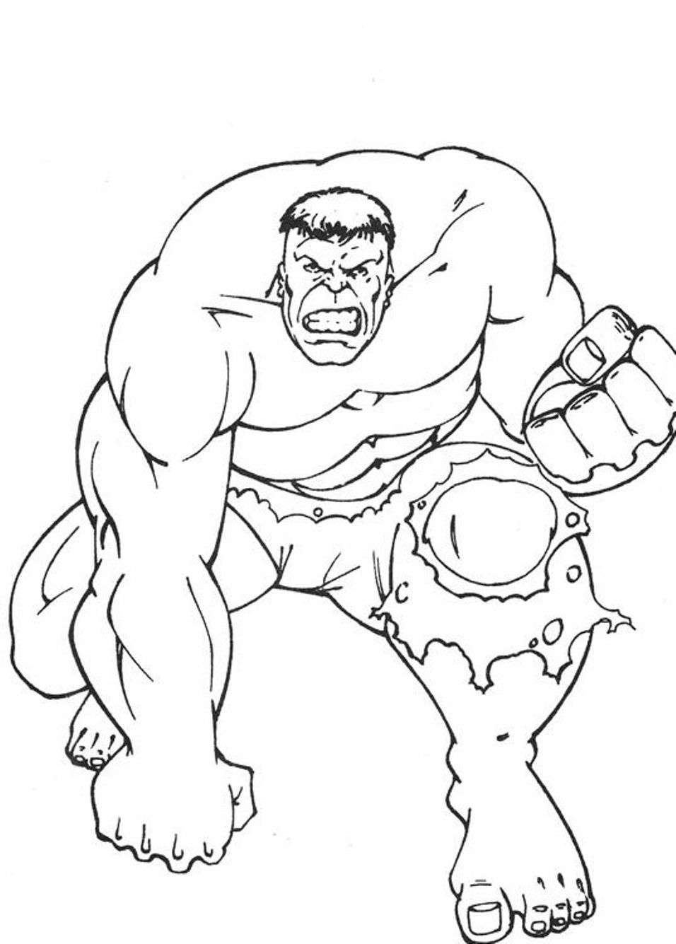 Hulk Coloring Pages Free Printable for Kids 2