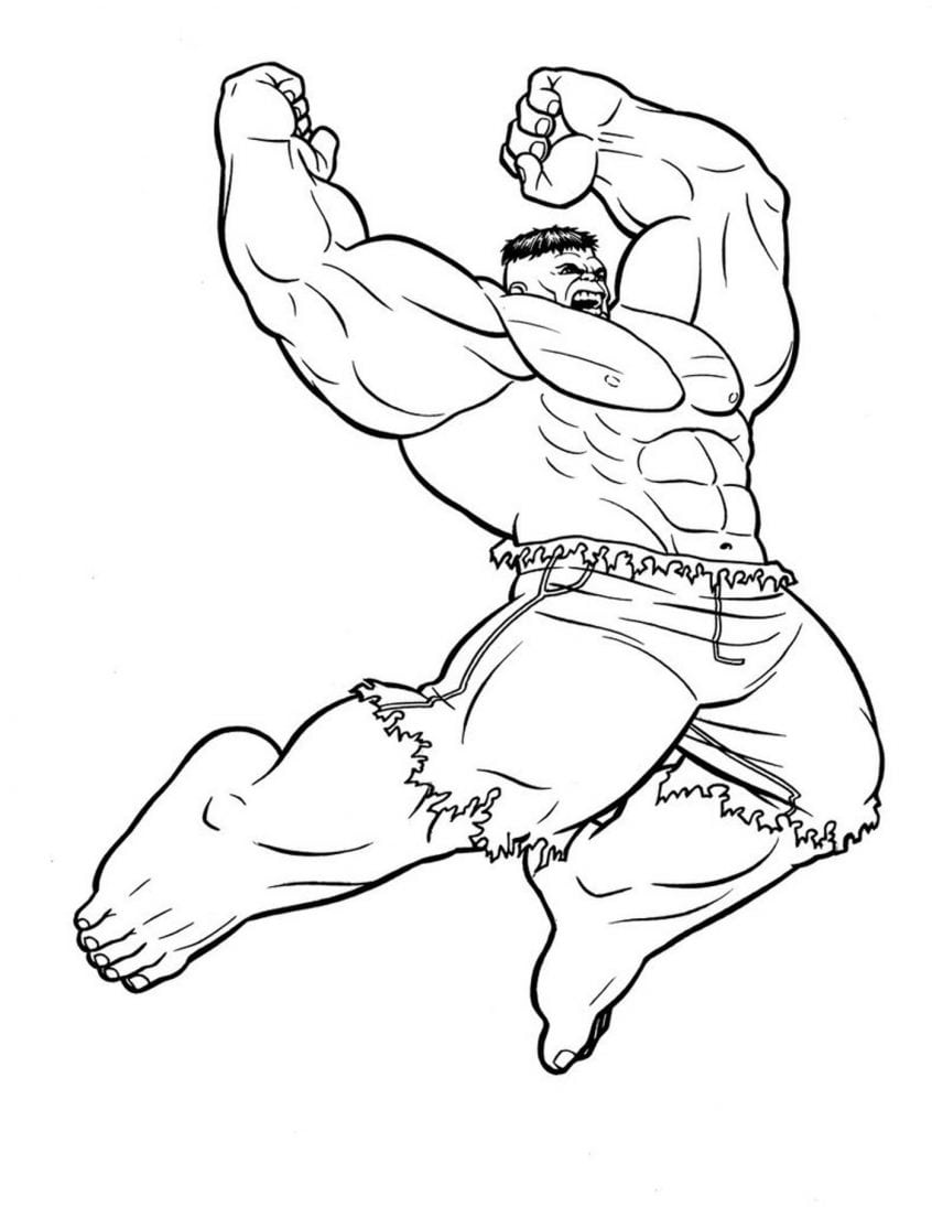 Hulk Coloring Pages Free Printable for Kids 21