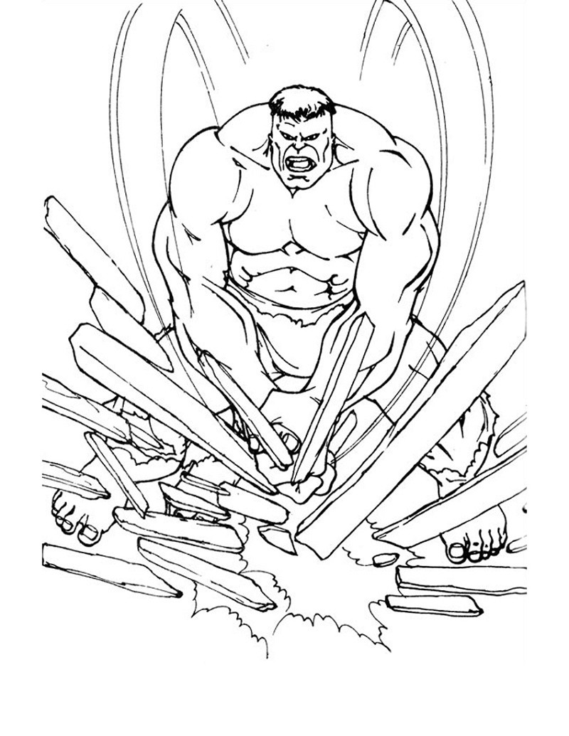 Hulk Coloring Pages Free Printable for Kids 3