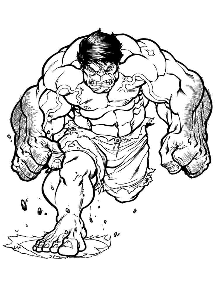 Hulk Coloring Pages Free Printable for Kids 31