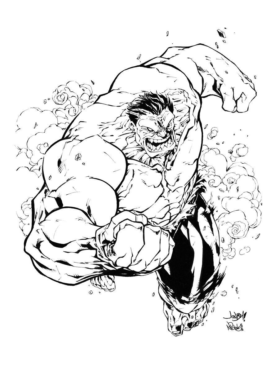 Hulk Coloring Pages Free Printable for Kids 35