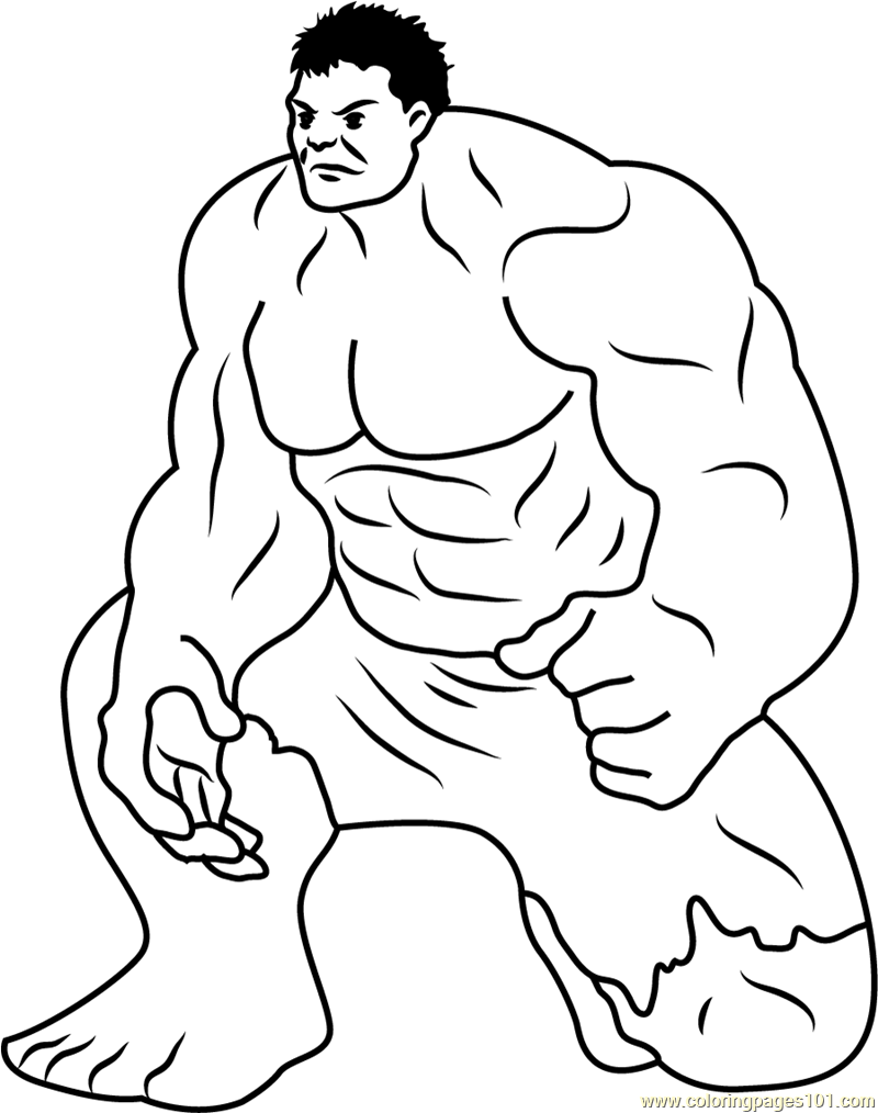 Hulk Coloring Pages Free Printable for Kids 36