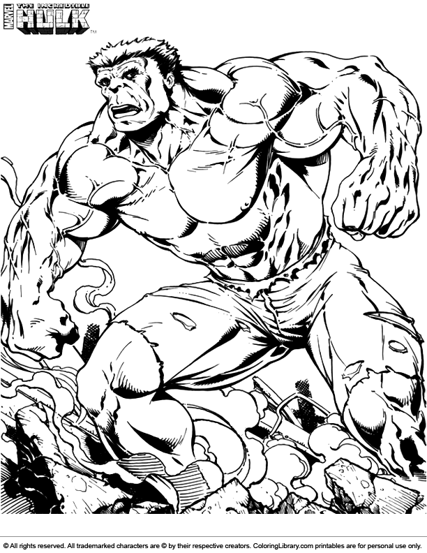 Hulk Coloring Pages Free Printable for Kids 38