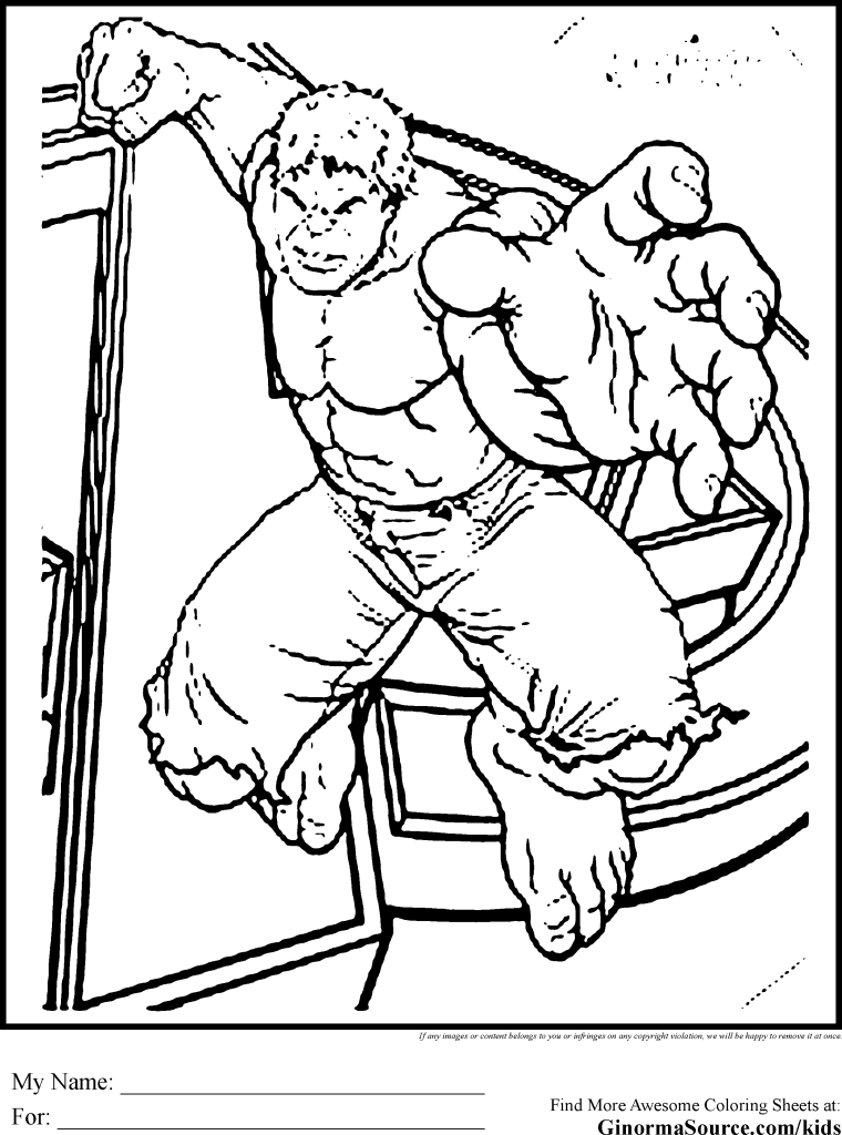 Hulk Coloring Pages Free Printable for Kids 39