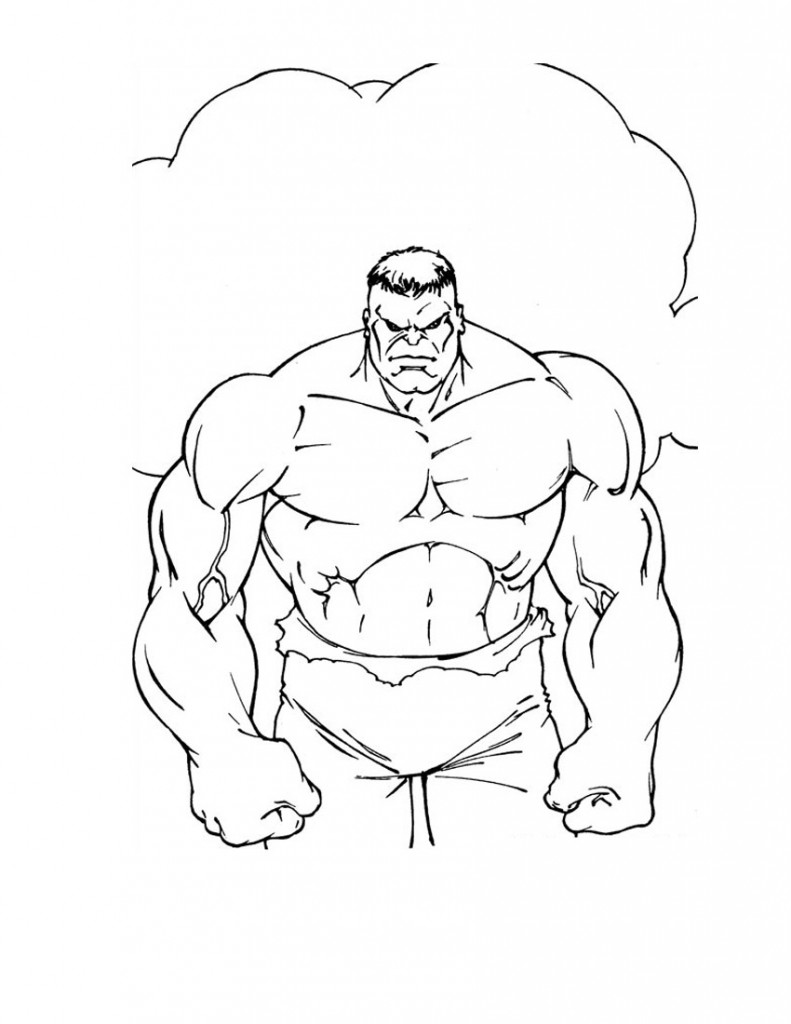 Hulk Coloring Pages Free Printable for Kids 4