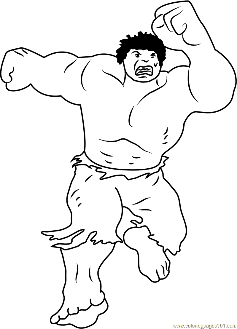 Hulk Coloring Pages Free Printable for Kids 41