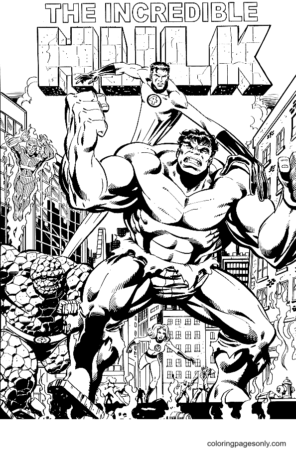 Hulk Coloring Pages Free Printable for Kids 43