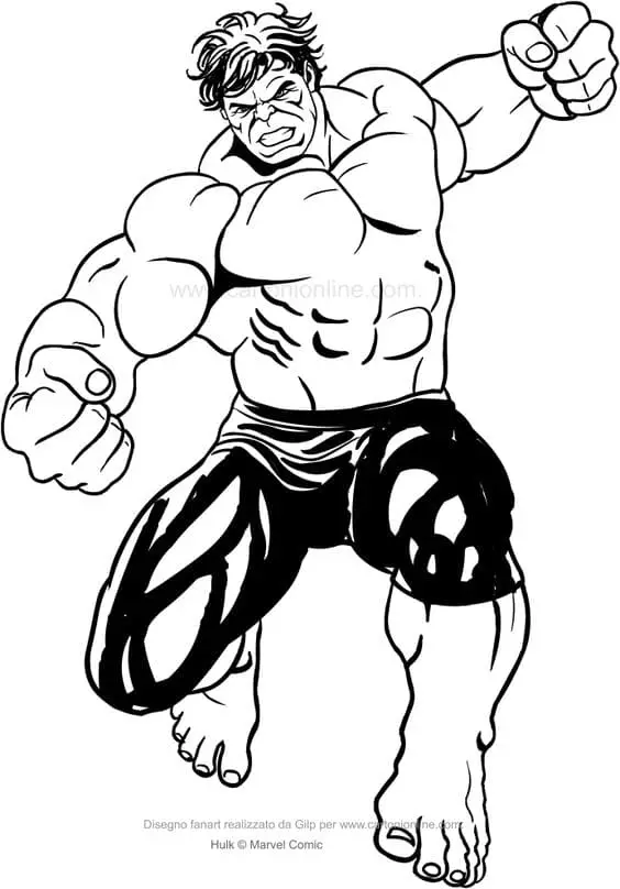 Hulk Coloring Pages Free Printable for Kids 44