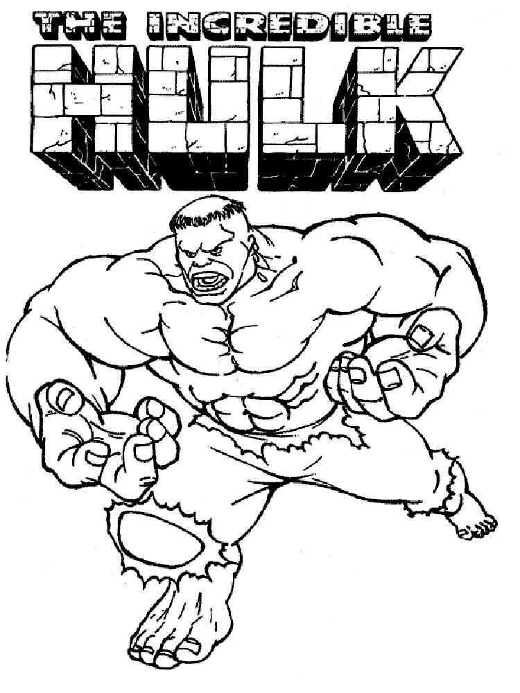 Hulk Coloring Pages Free Printable for Kids 47