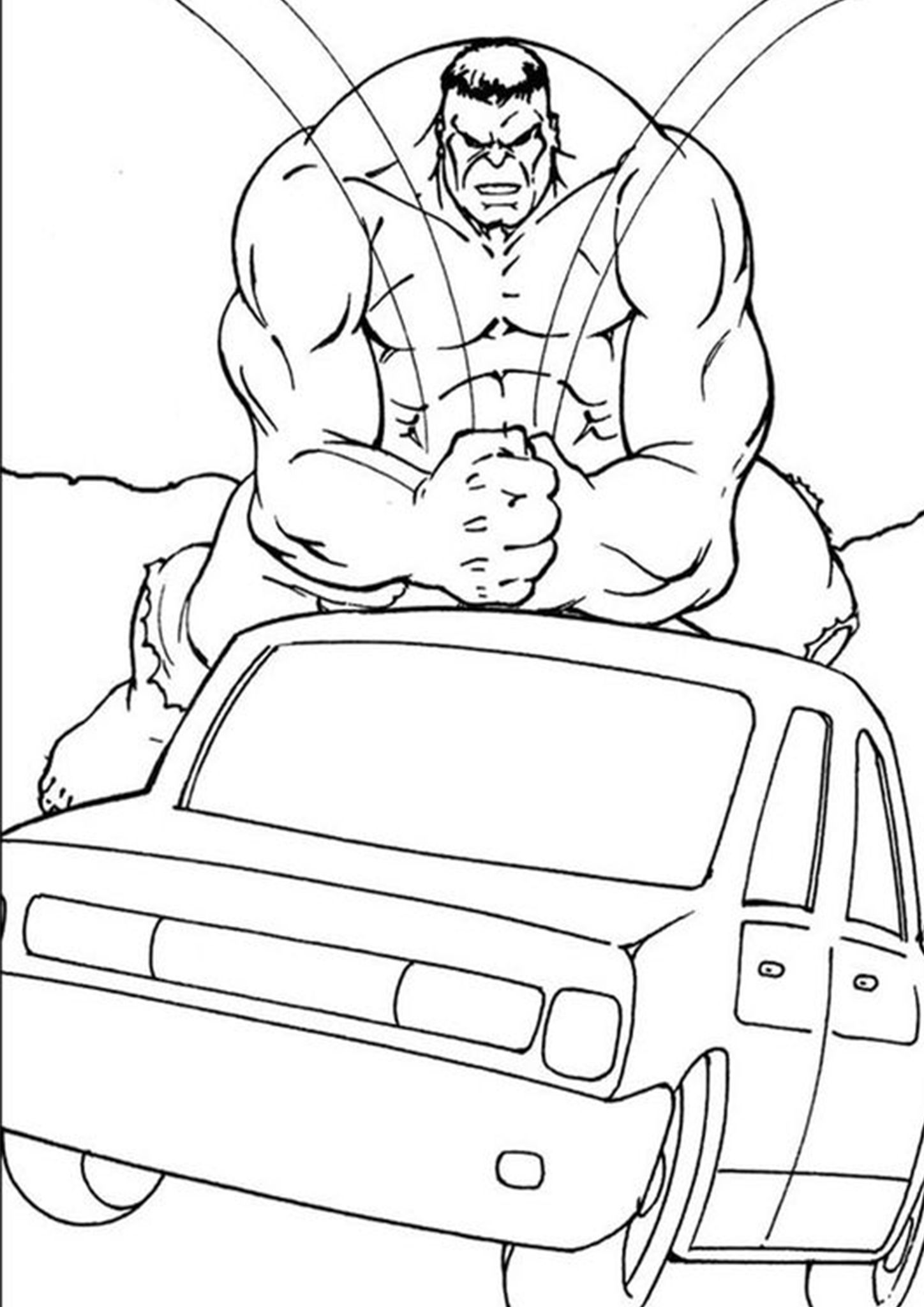 Hulk Coloring Pages Free Printable for Kids 6