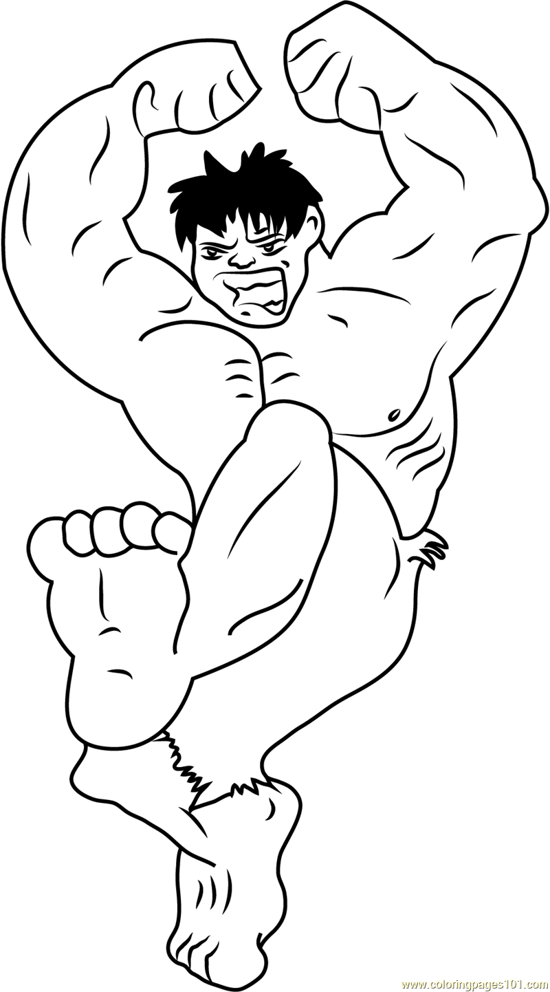 Hulk Coloring Pages Free Printable for Kids 62