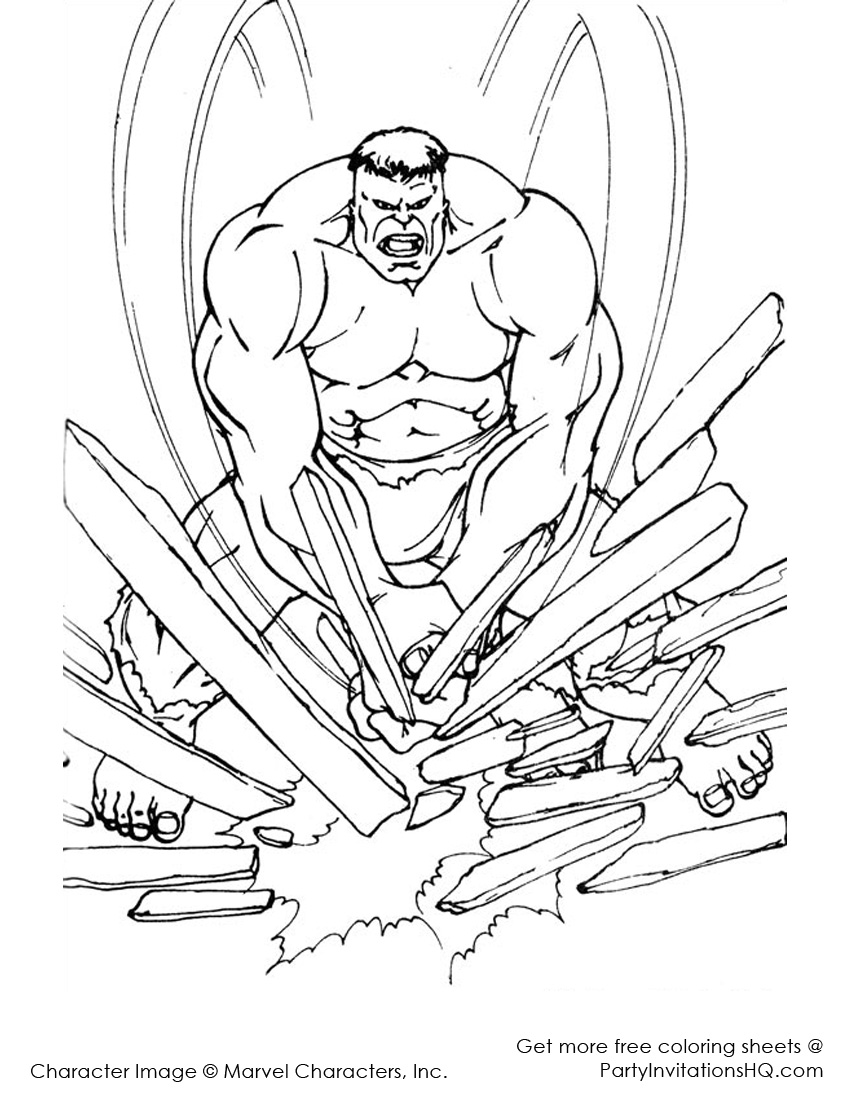 Hulk Coloring Pages Free Printable for Kids 72