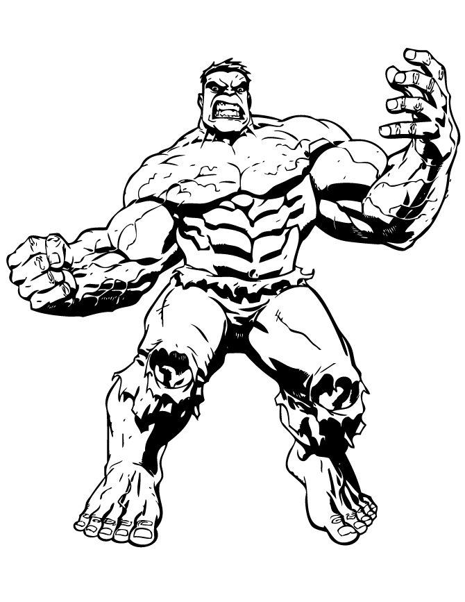 Hulk Coloring Pages Free Printable for Kids 75