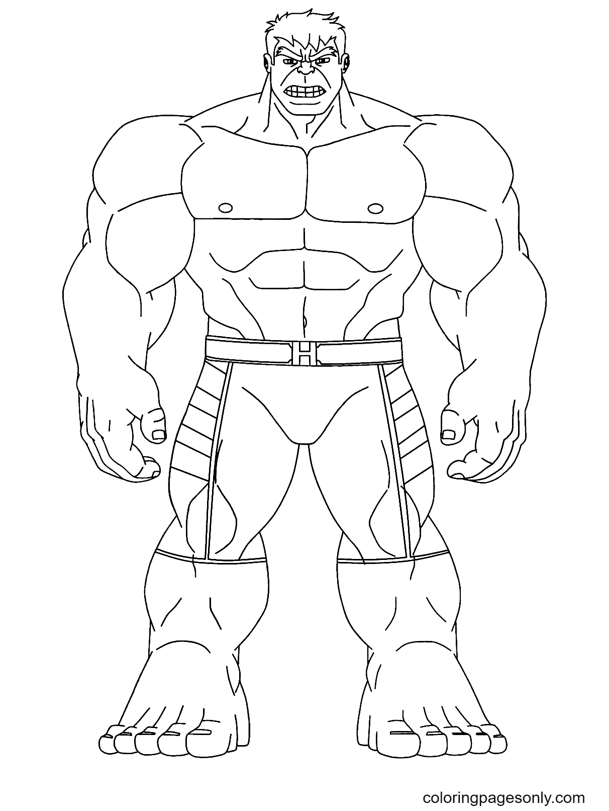 Hulk Coloring Pages Free Printable for Kids 83