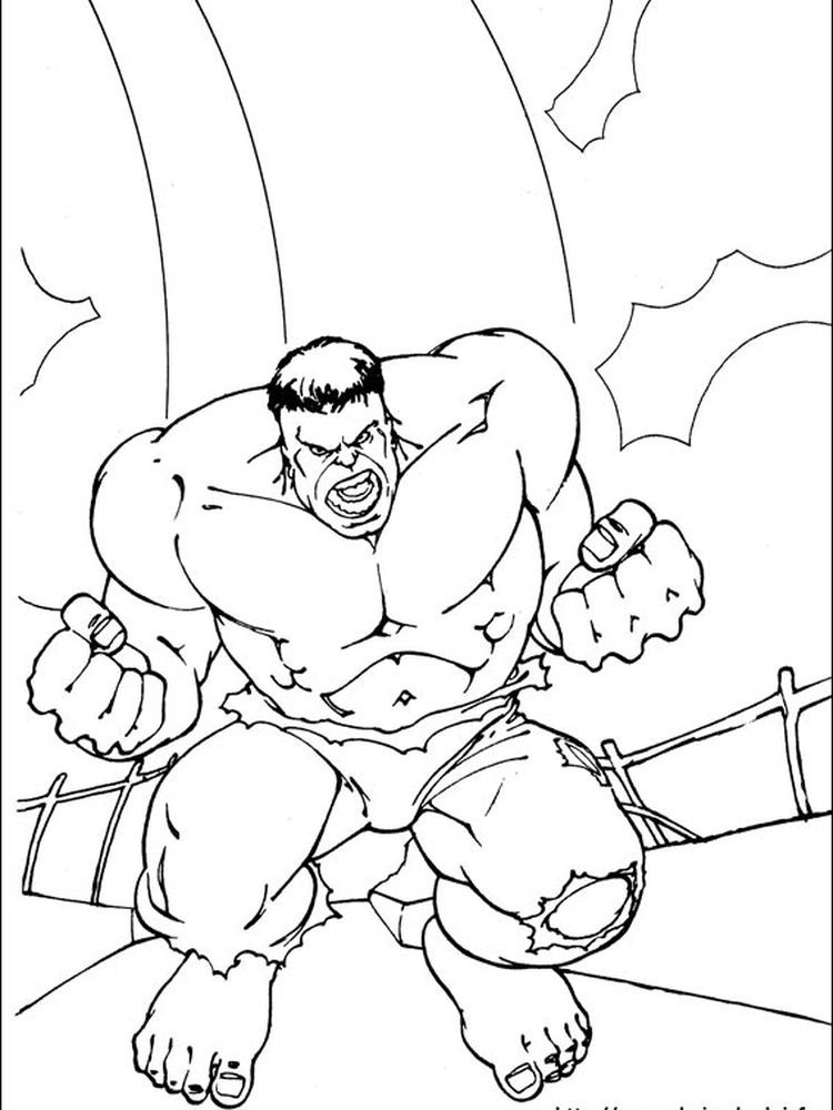 Hulk Coloring Pages Free Printable for Kids 9