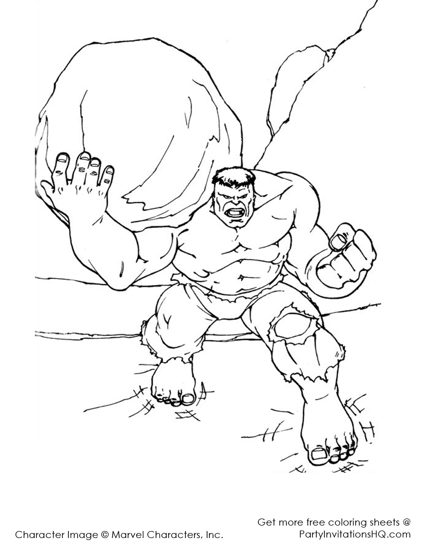 Hulk Coloring Pages Free Printable for Kids 91