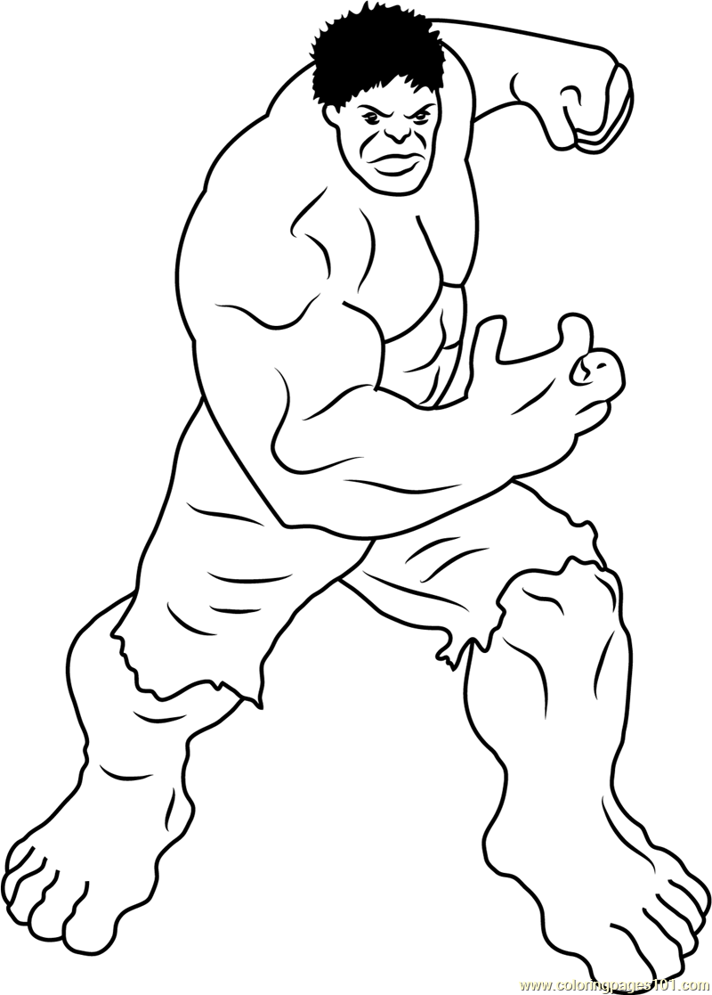 Hulk Coloring Pages Free Printable for Kids 93