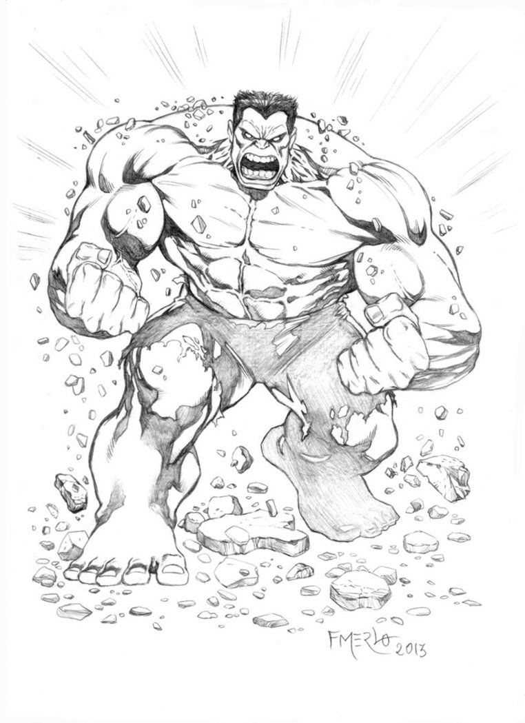 Hulk Coloring Pages Free Printable for Kids 96