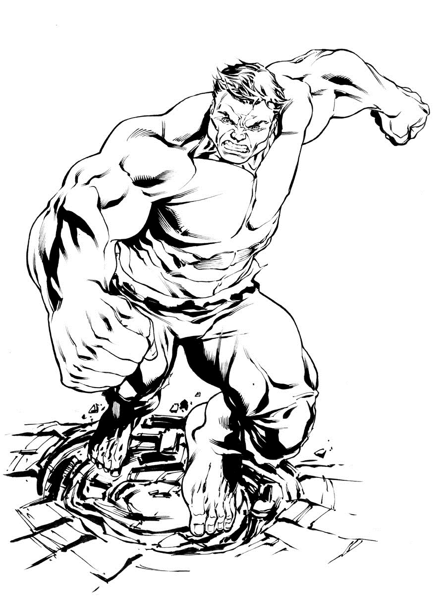 Hulk Coloring Pages Free Printable for Kids 98