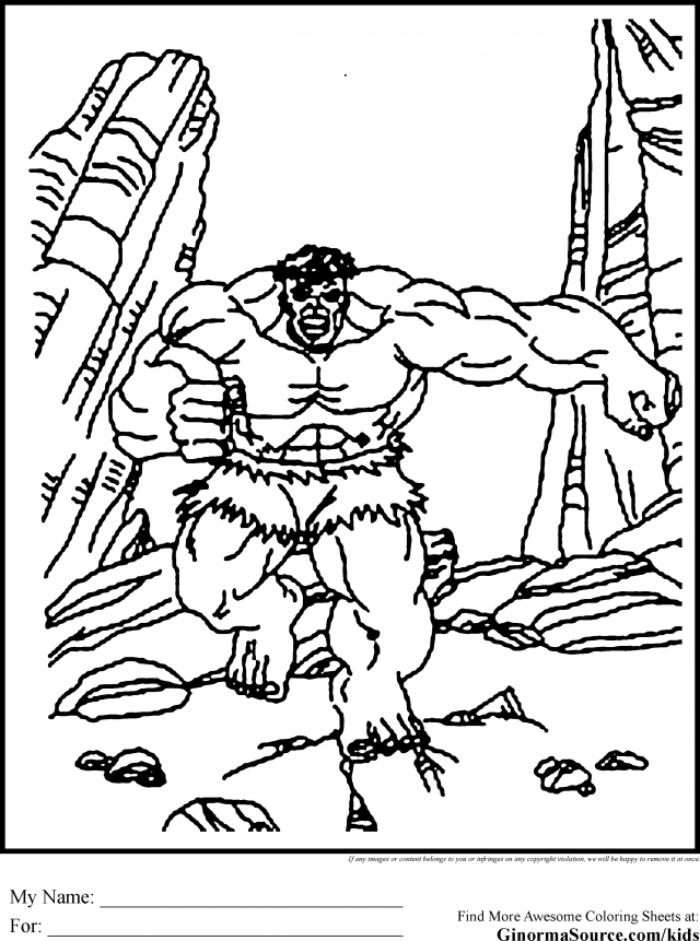 Hulk Coloring Pages Free Printable for Kids 99