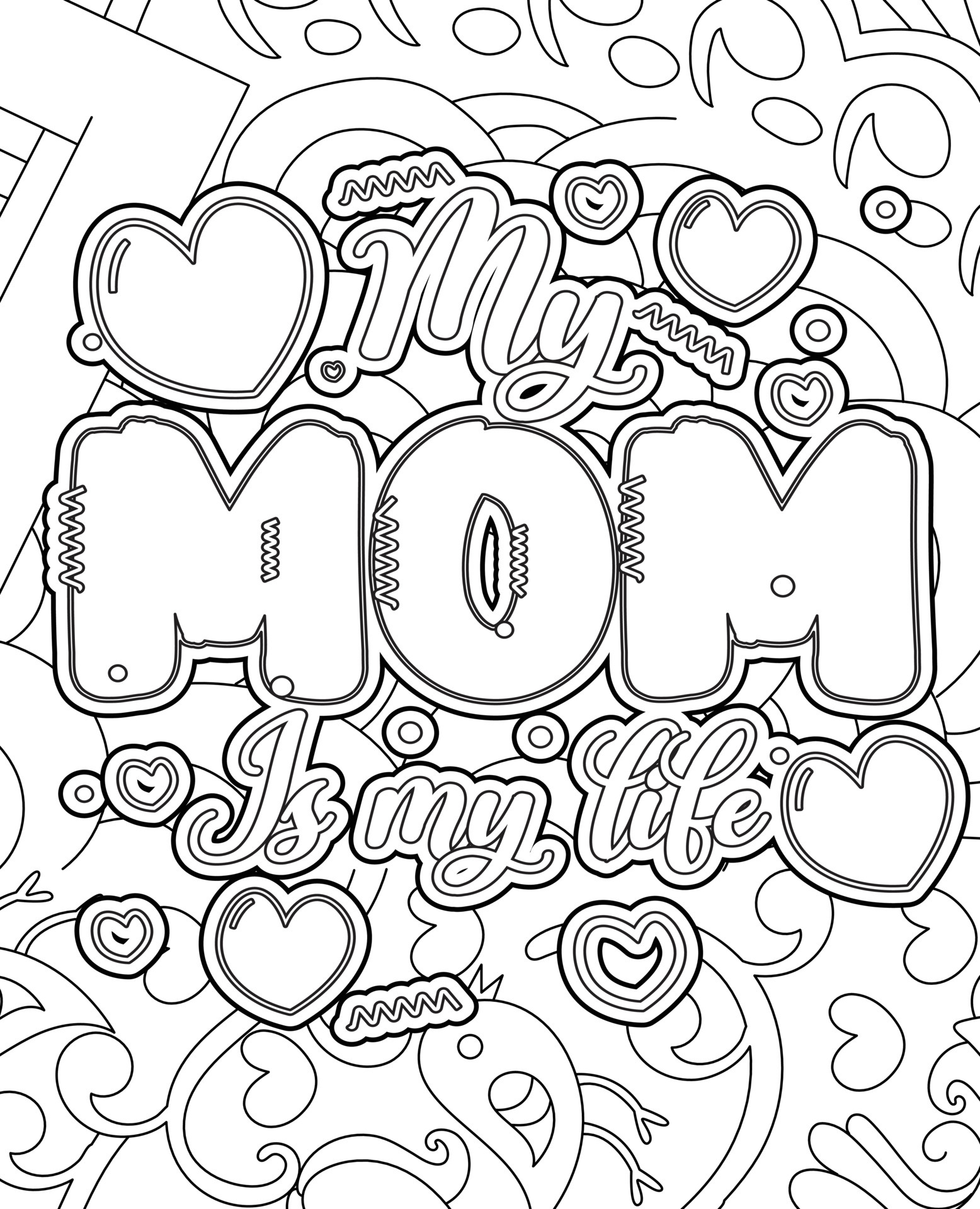 Mommy Coloring Pages for Kids 170