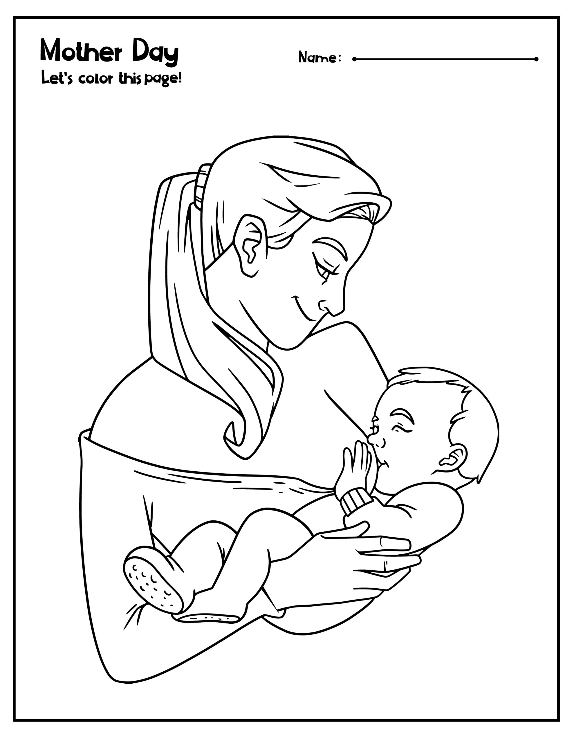 Mommy Coloring Pages for Kids 186