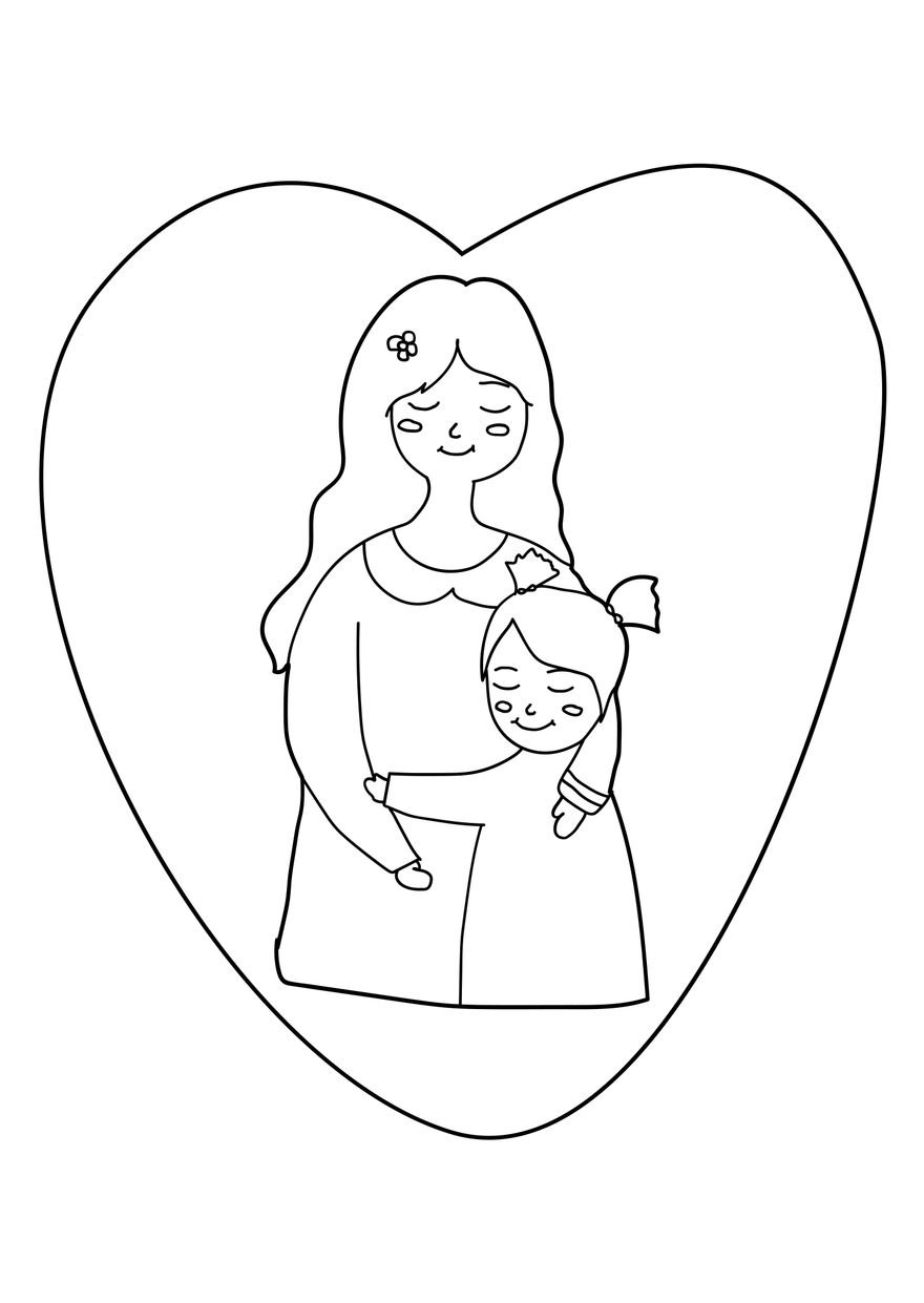 Mommy Coloring Pages for Kids 28