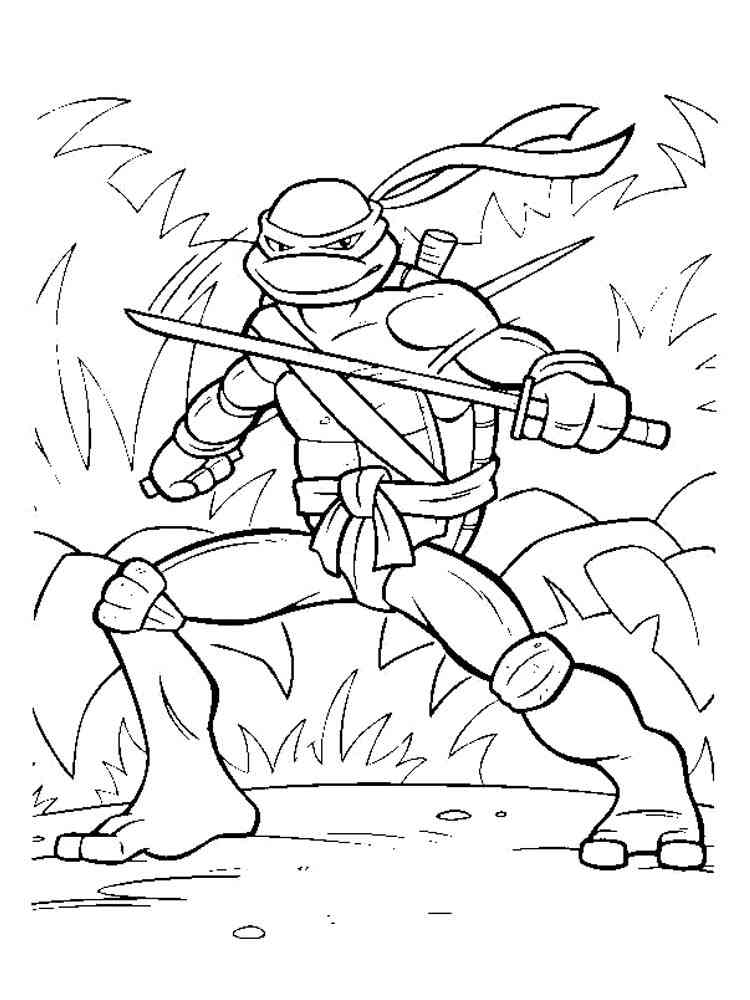 Ninja Turtle Coloring Pages Free Printable 102