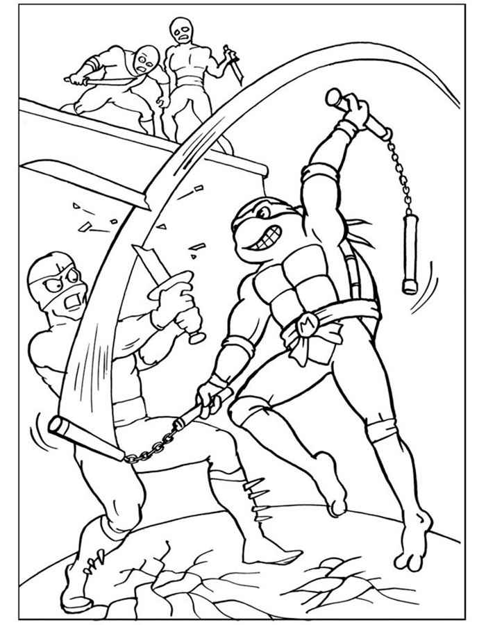 Ninja Turtle Coloring Pages Free Printable 103