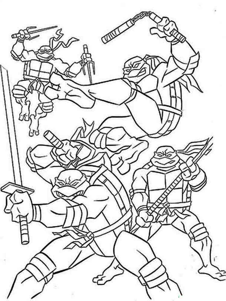 Ninja Turtle Coloring Pages Free Printable 104