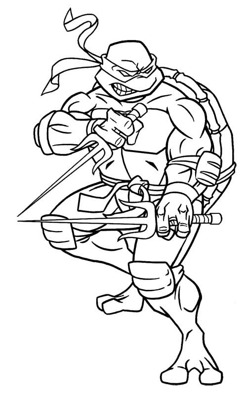 Ninja Turtle Coloring Pages Free Printable 107