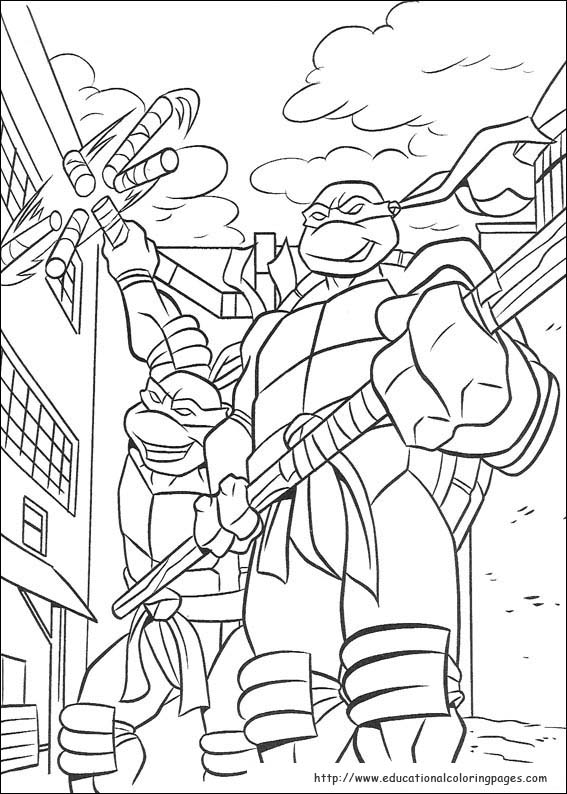 Ninja Turtle Coloring Pages Free Printable 11