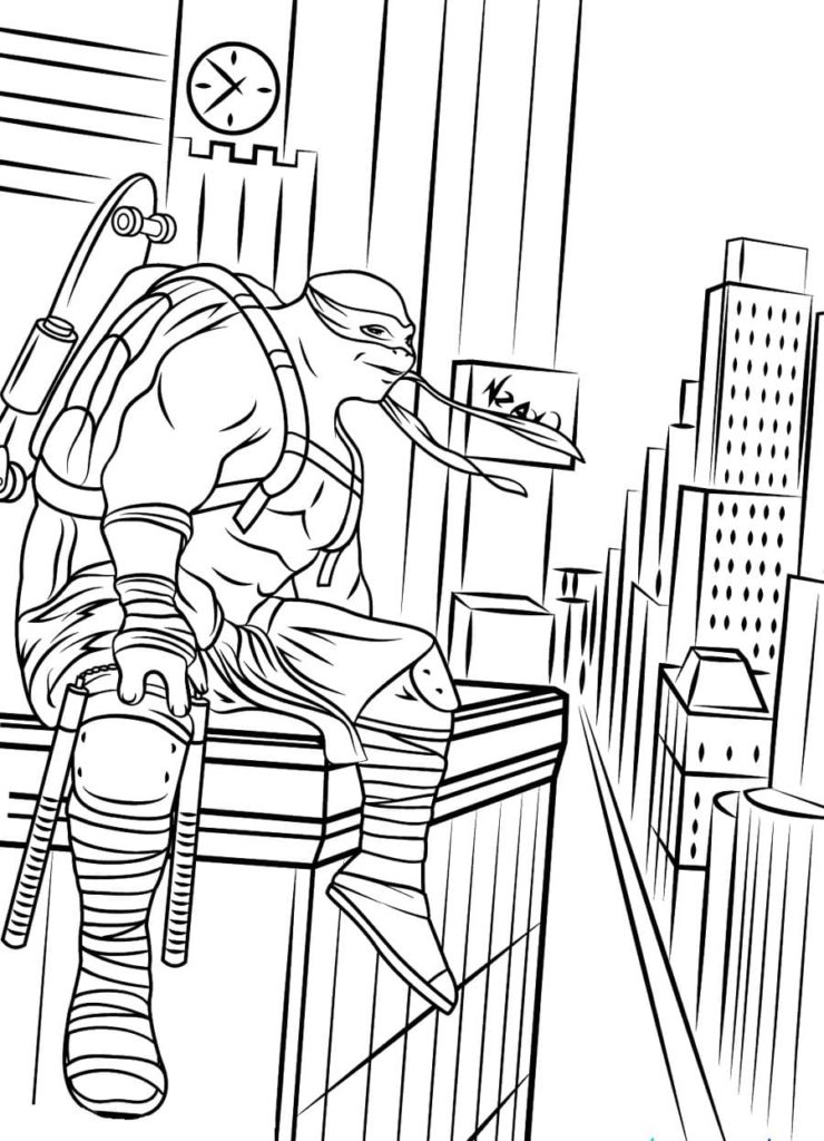 Ninja Turtle Coloring Pages Free Printable 12