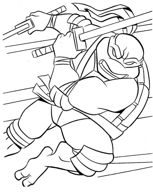 Ninja Turtle Coloring Pages Free Printable 14