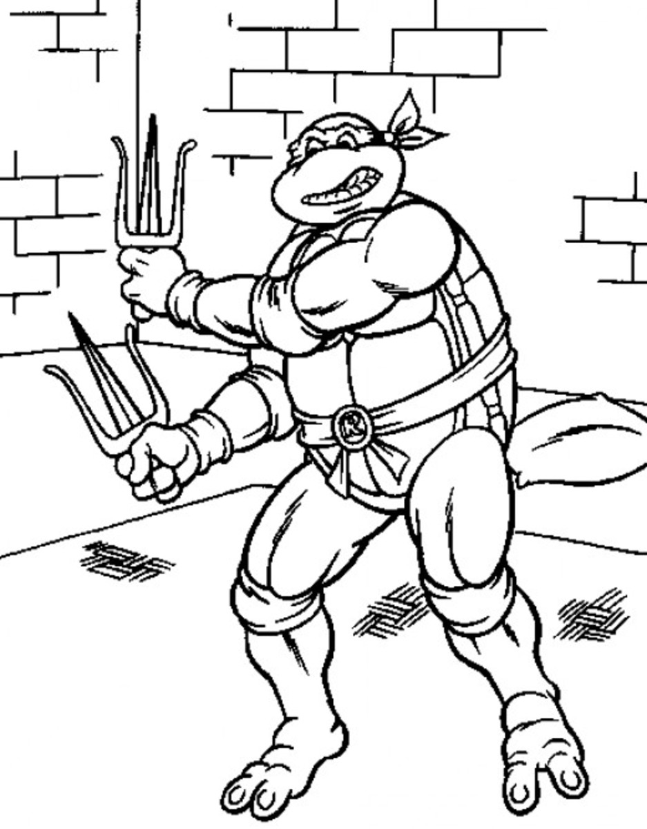 Ninja Turtle Coloring Pages Free Printable 18