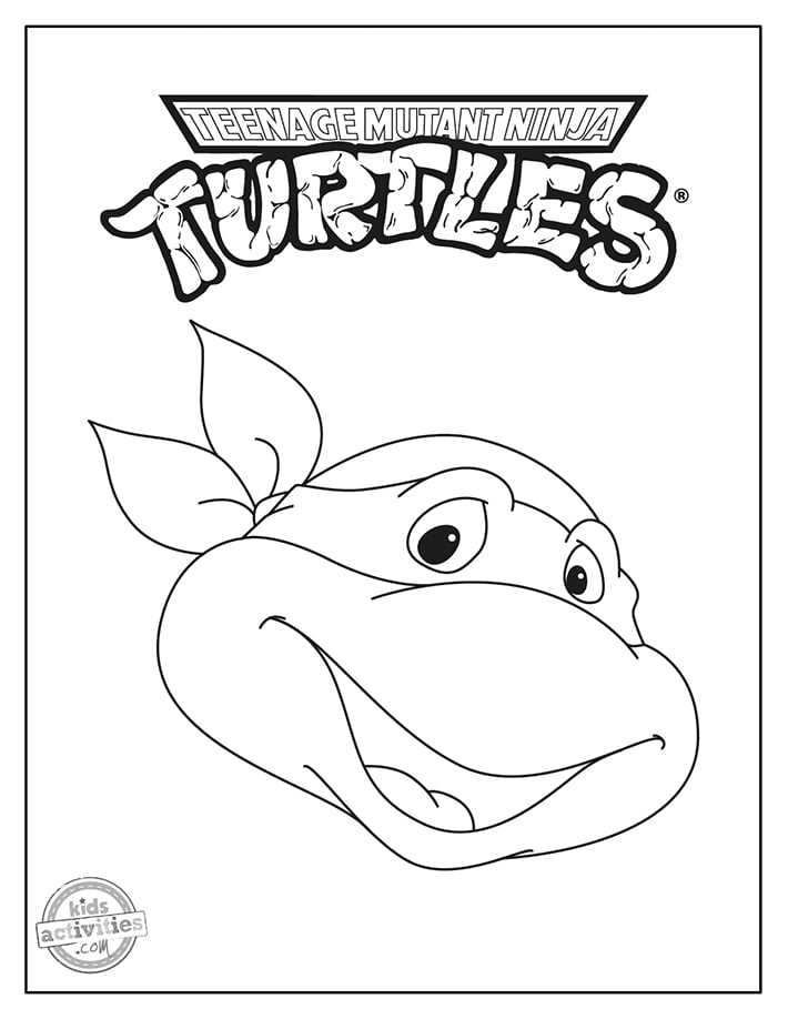 Ninja Turtle Coloring Pages Free Printable 2