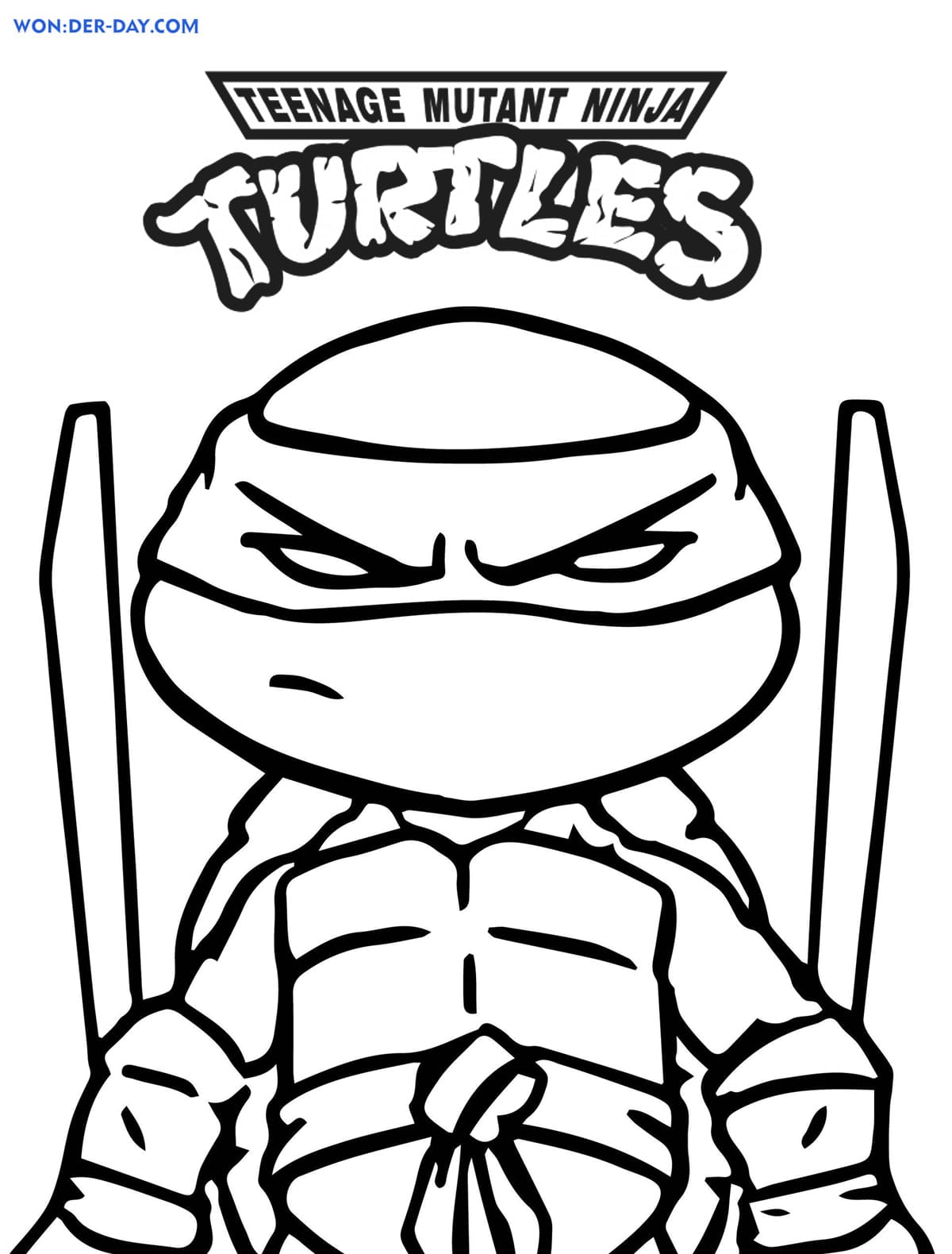 Ninja Turtle Coloring Pages Free Printable 20