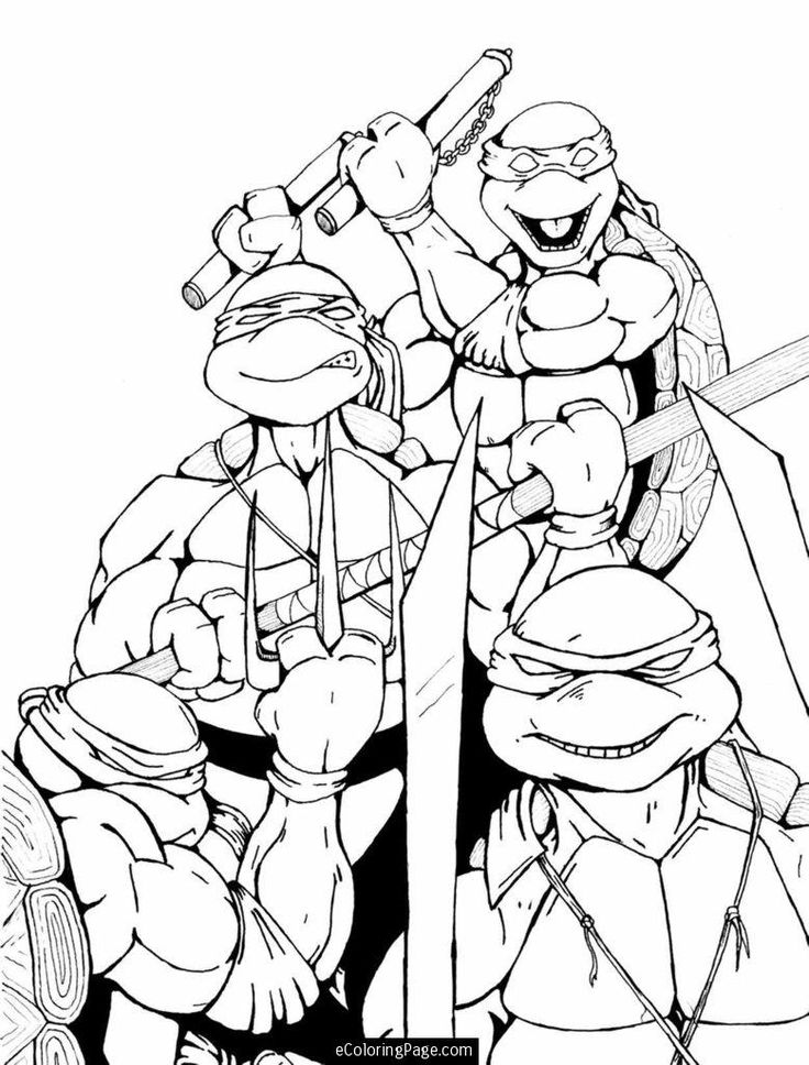 Ninja Turtle Coloring Pages Free Printable 22