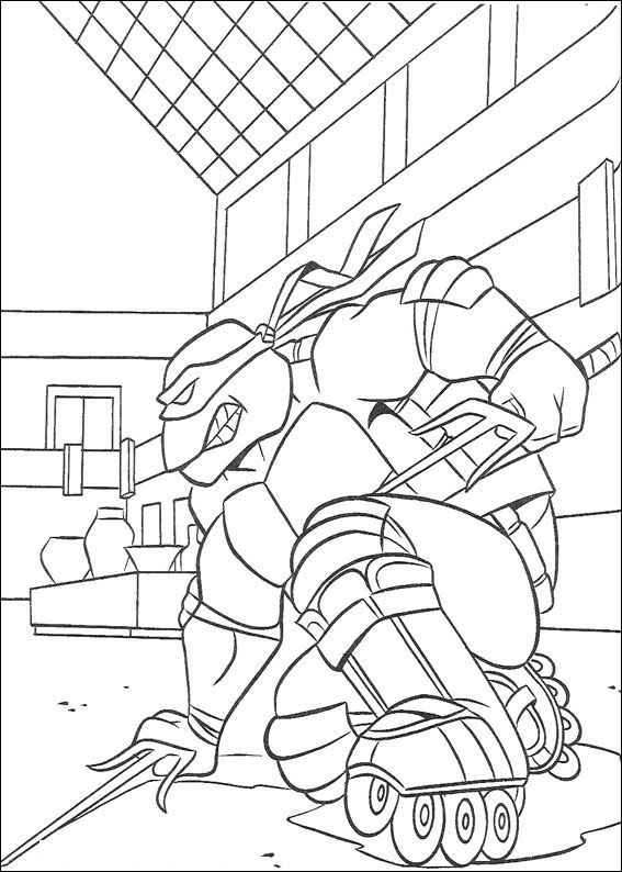 Ninja Turtle Coloring Pages Free Printable 26